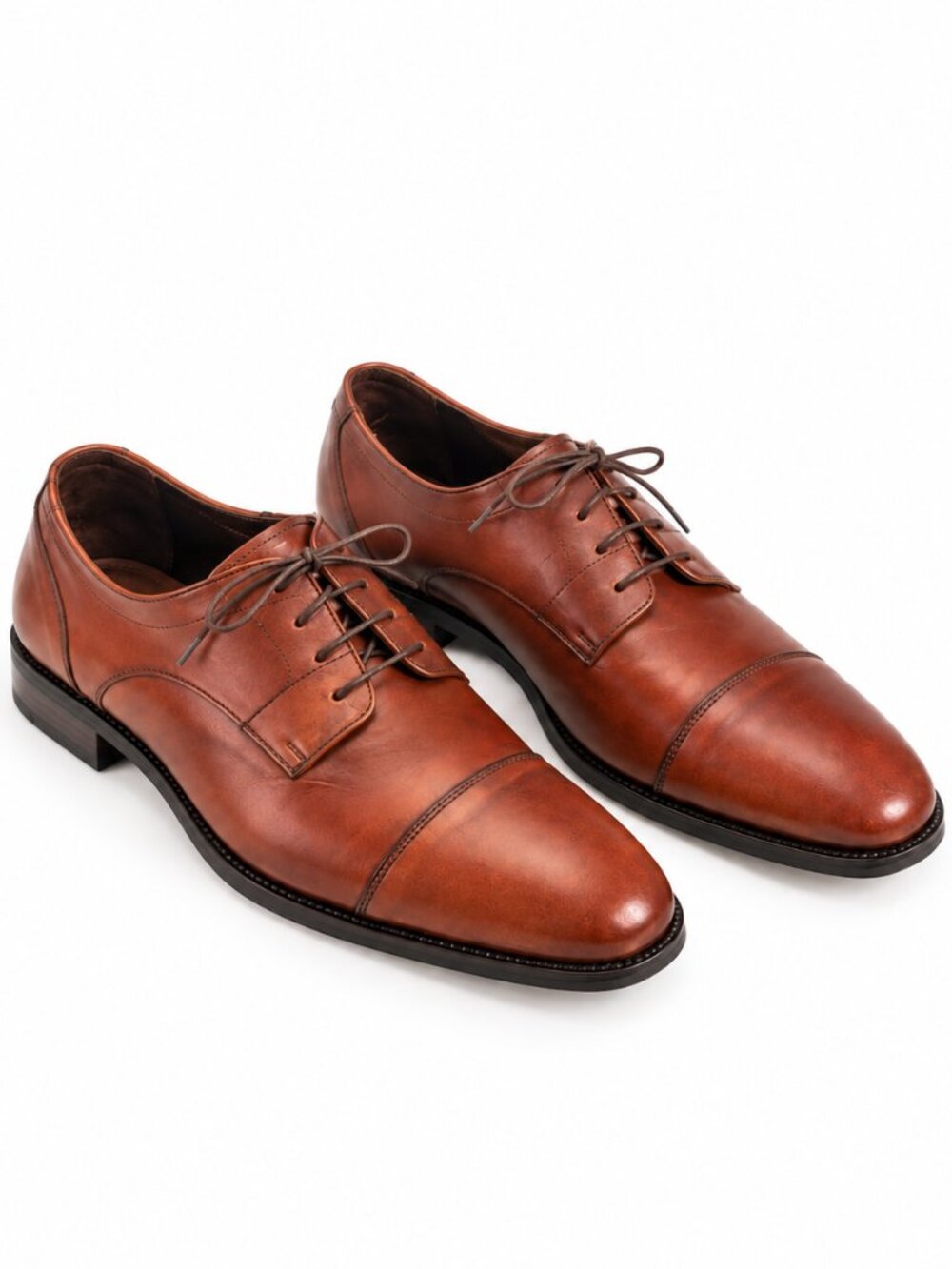 Johnston & Murphy XC4 Mens 11M Brown Leather Cap Toe Oxford Waterproof NWOB